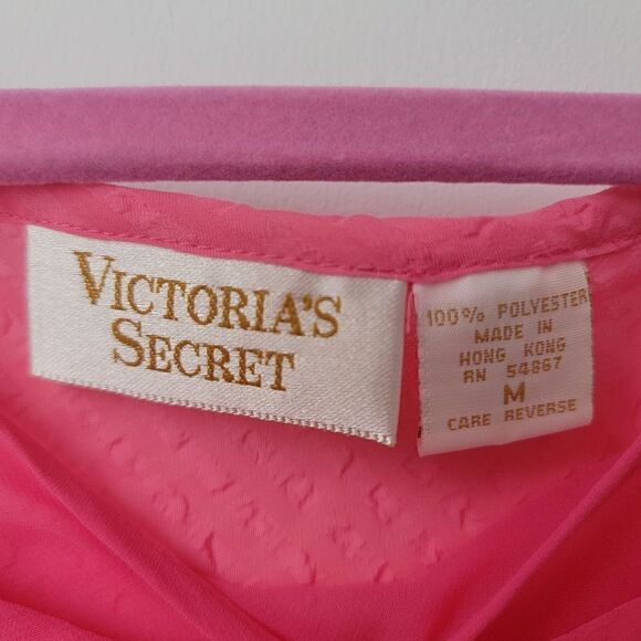 VICTORIA'S SECRET Pajama Short Set Sheer Pink Size Medium - Picture 3 of 8